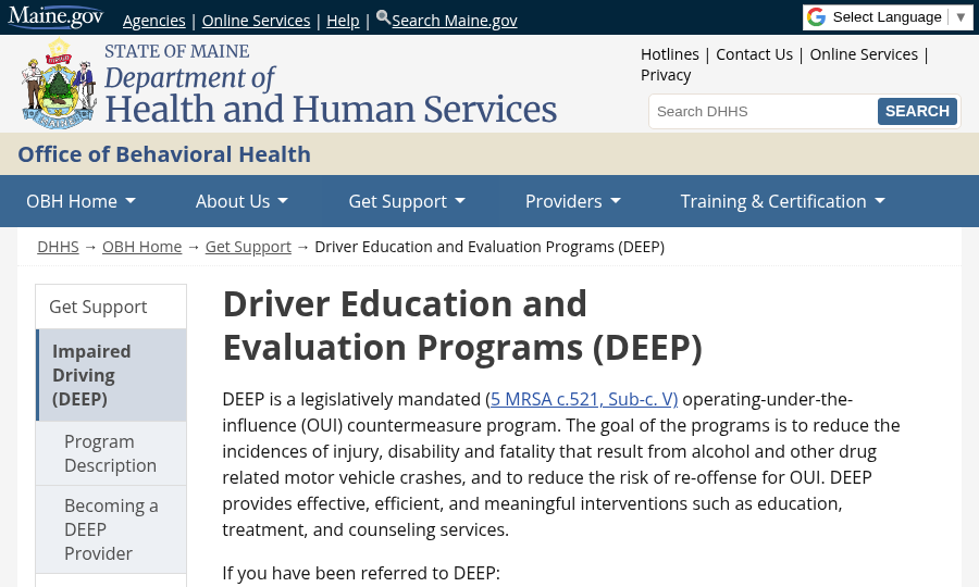 DEEP (Driver Education and Evaluation Program) provider image